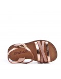 Girl's faux leather sandal