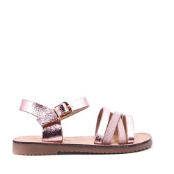 Girl's faux leather sandal