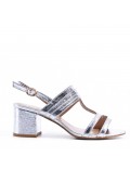 Faux leather heeled sandal