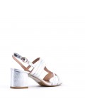 Faux leather heeled sandal