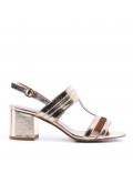 Faux leather heeled sandal