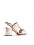 Faux leather heeled sandal