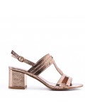 Faux leather heeled sandal