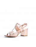 Faux leather heeled sandal