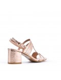 Faux leather heeled sandal