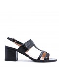 Faux leather heeled sandal