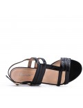 Faux leather heeled sandal