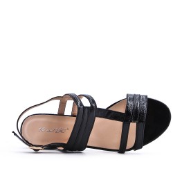 Faux leather heeled sandal