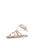 Grande Taille 41-44- Sandale flat en simili cuir