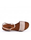 Grande Taille 38-43- Sandale en simili cuir