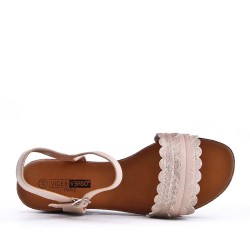 Grande Taille 38-43- Sandale en simili cuir