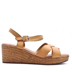 Grande Taille 38-43- Sandale en simili cuir