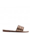 Grande Taille 41-44- Sandale flat en simili cuir