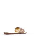 Grande Taille 41-44- Sandale flat en simili cuir