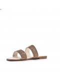 Grande Taille 41-44- Sandale flat en simili cuir