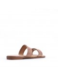 Grande Taille 41-44- Sandale flat en simili cuir