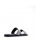 Flat sandals in a material mix for women