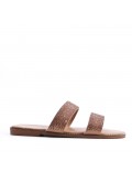 Flat sandals in a material mix for women