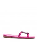 Grande Taille 41-44- Sandale flat en simili cuir