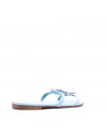 Grande Taille 41-44- Sandale flat en simili cuir