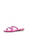 Grande Taille 41-44- Sandale flat en simili cuir