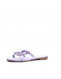 Grande Taille 41-44- Sandale flat en simili cuir