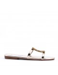 Grande Taille 41-44- Sandale flat en simili cuir