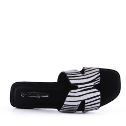 Women's faux suede slide