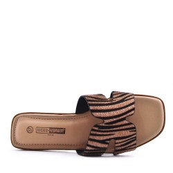 Women's faux suede slide