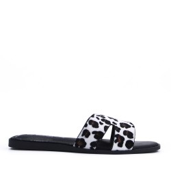 Women's faux suede slide