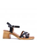 Faux leather heeled sandal