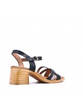 Faux leather heeled sandal