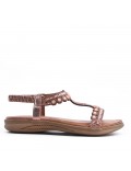 Grande Taille 38-43- Sandale en simili cuir