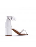 Faux suede heeled sandal for women