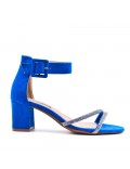 Faux suede heeled sandal for women