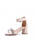 Faux suede heeled sandal for women