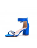 Faux suede heeled sandal for women