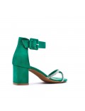 Faux suede heeled sandal for women