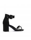 Faux suede heeled sandal for women