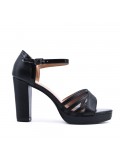 Faux leather heeled sandal