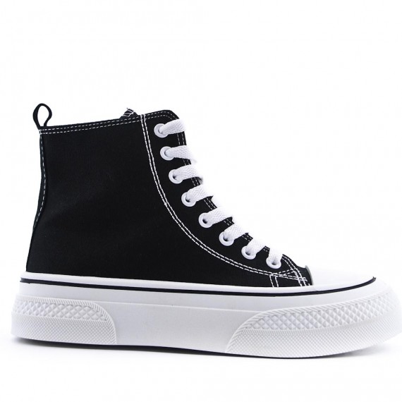 Women's faux leather lace up sneaker