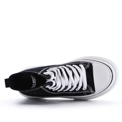 Women's faux leather lace up sneaker