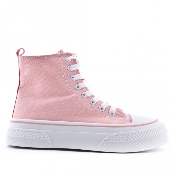 Women's faux leather lace up sneaker