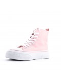 Women's faux leather lace up sneaker