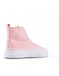 Women's faux leather lace up sneaker