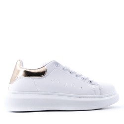 Men's faux leather lace-up sneaker