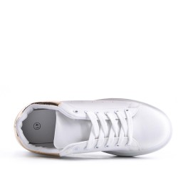 Men's faux leather lace-up sneaker