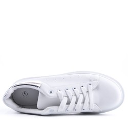Men's faux leather lace-up sneaker