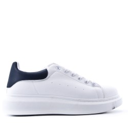 Men's faux leather lace-up sneaker