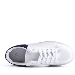 Men's faux leather lace-up sneaker